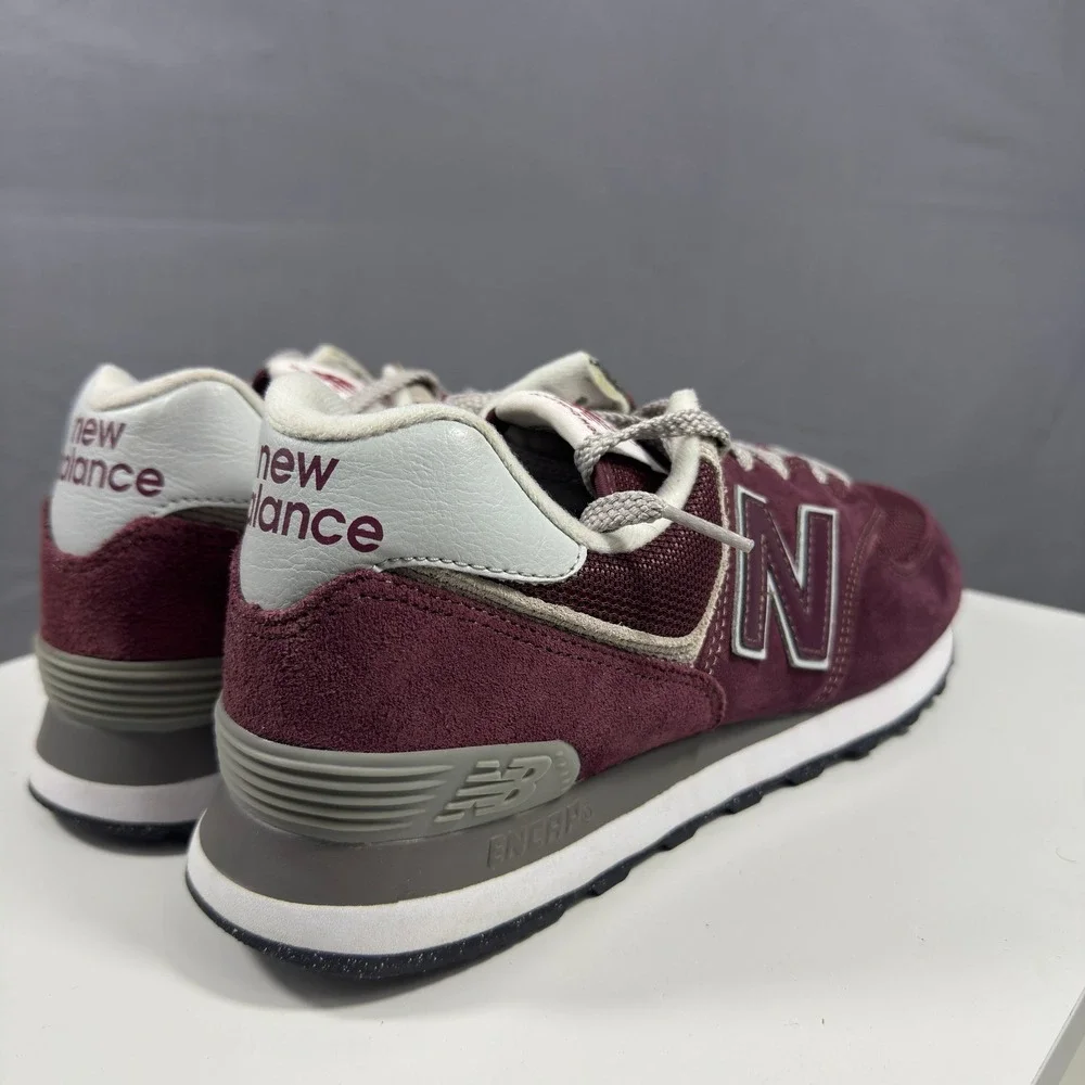 New Balance 574 Classic Mens Size 8.5 Burgundy Suede Mesh Low Top ML574EVM
